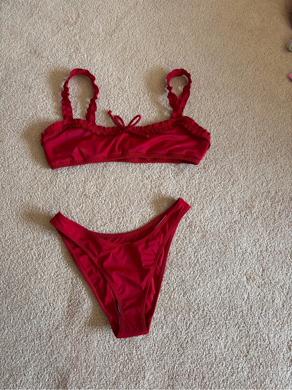 Pacsun red bikini set size medium top. Small bottom
